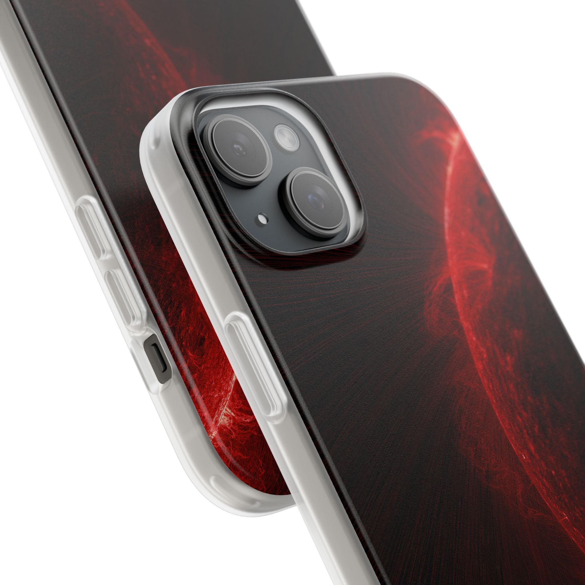 Red Lite Phone Case for iPhone - Solar Crimson Flare