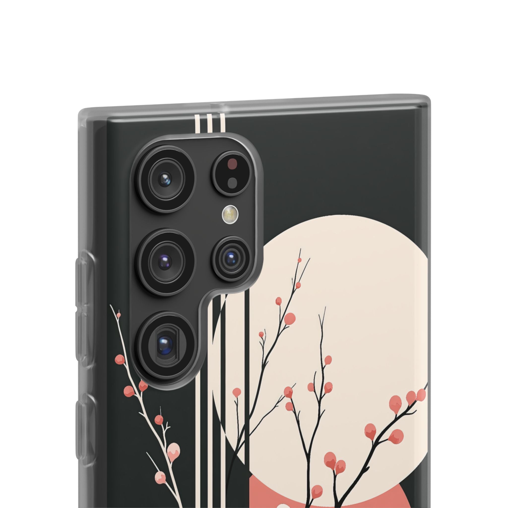 Black Lite Phone Case for Samsung - Kyoto Midnight Blossom