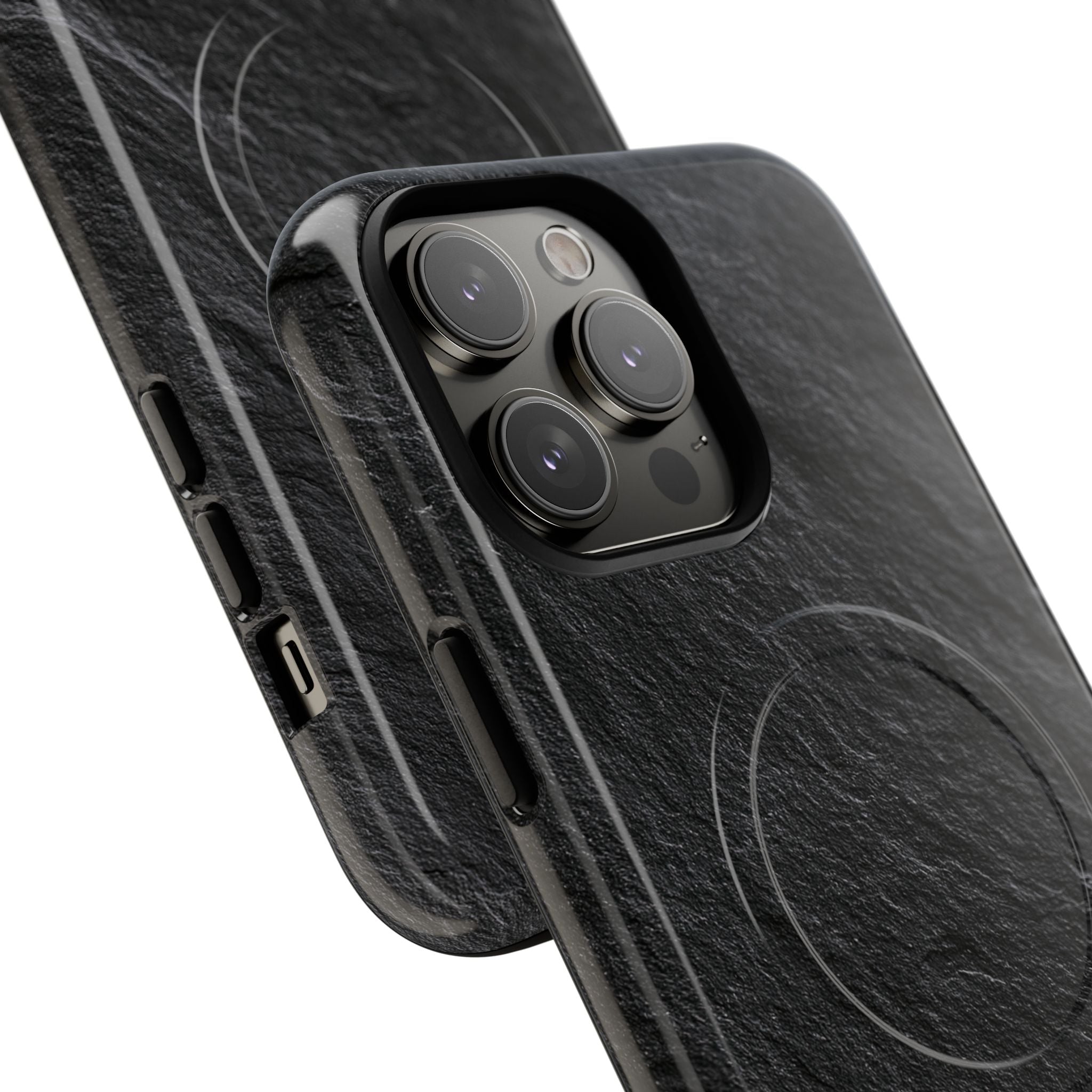 Black Tough 2.0 Magsafe Phone Case for iPhone - Raw Obsidian Slate