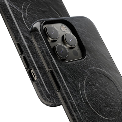 Black Tough 2.0 Magsafe Phone Case for iPhone - Raw Obsidian Slate