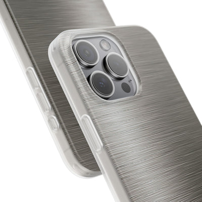 Grey Lite Phone Case for iPhone - Brushed Industrial Steel