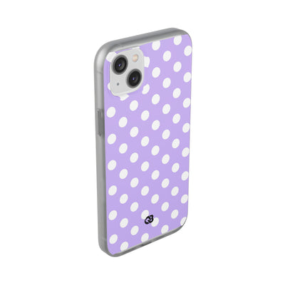 Lavender Polka Grid · Soft Phone Case for iPhone