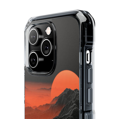 Solar Ridge Mesh · Clear Impact Magnetic Phone Case for iPhone · Black