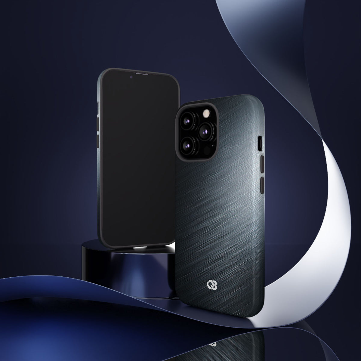 Brushed Obsidian Steel · Tough Phone Case for iPhone · Grey