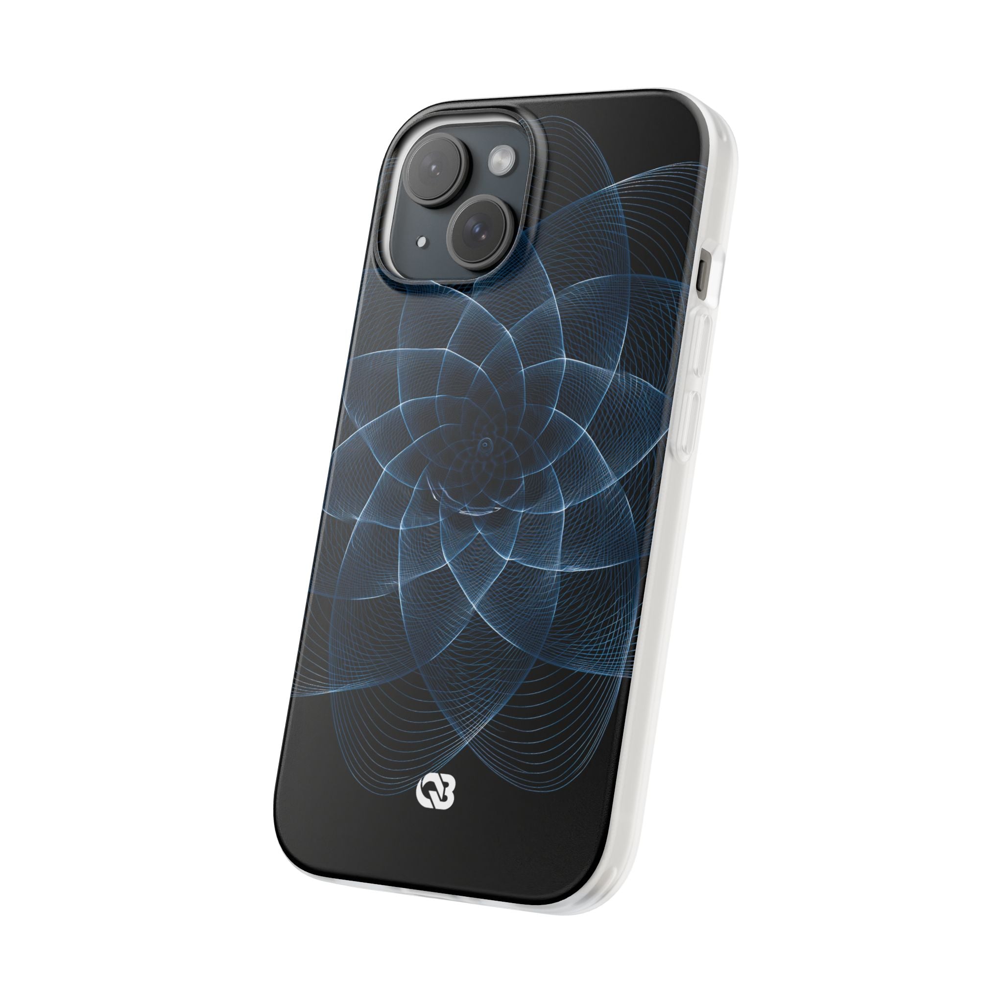 Blue Lite Phone Case for iPhone - Cobalt Geometric Bloom