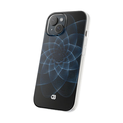 Blue Lite Phone Case for iPhone - Cobalt Geometric Bloom