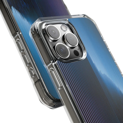 Blue Impact MagSafe Phone Case for iPhone - Indigo Distortion Wave