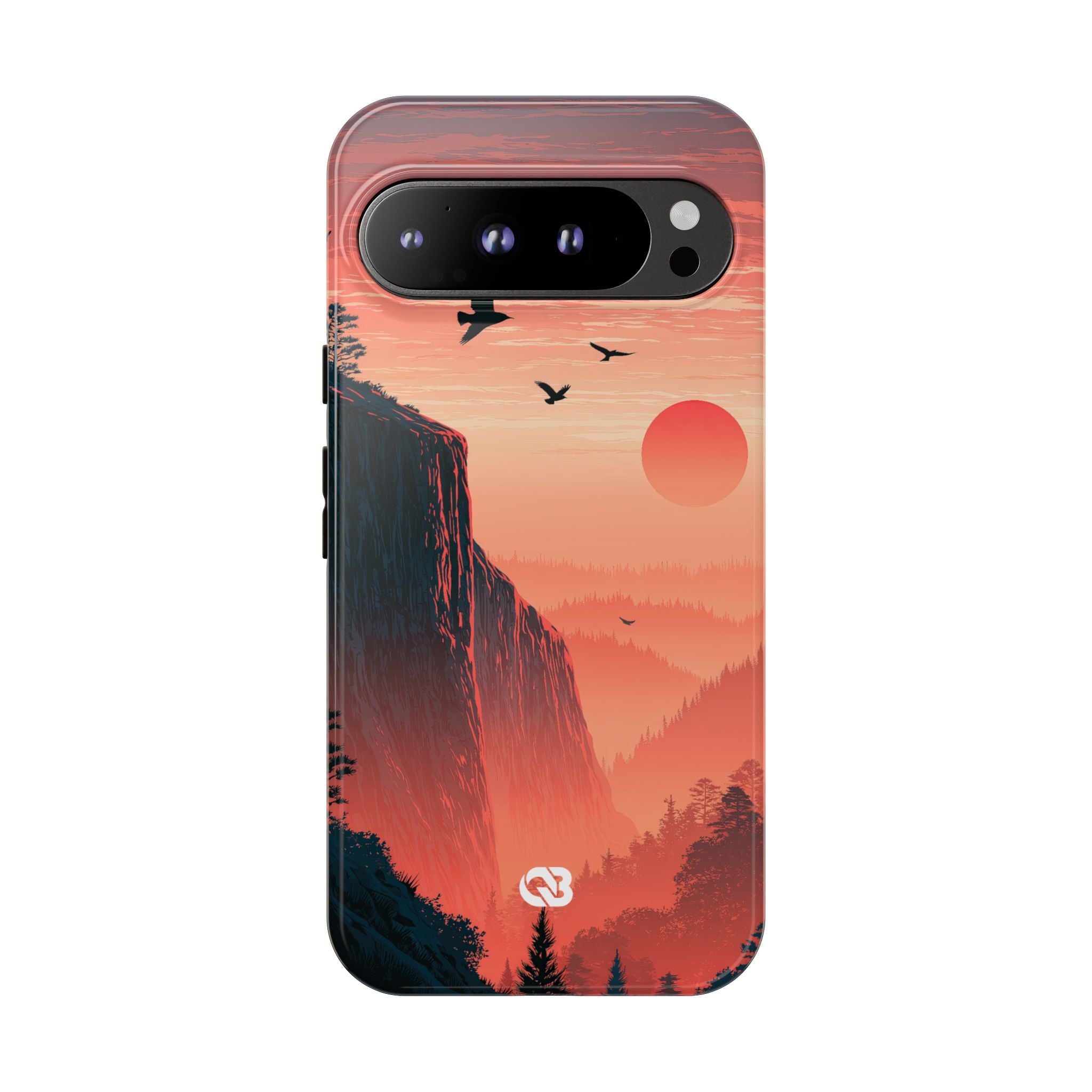 Orange Tough Phone Case for Google Pixel - Crimson Ridge Flight