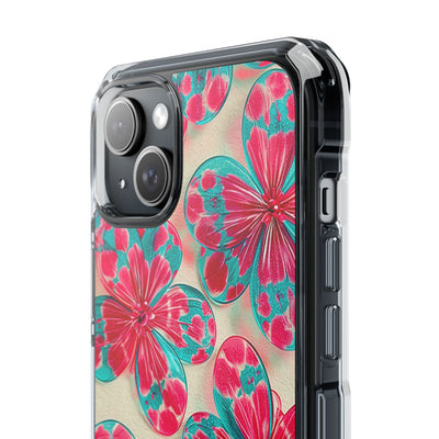 Lucite Jelly Bloom · Clear Impact Magnetic Phone Case for iPhone · Pink