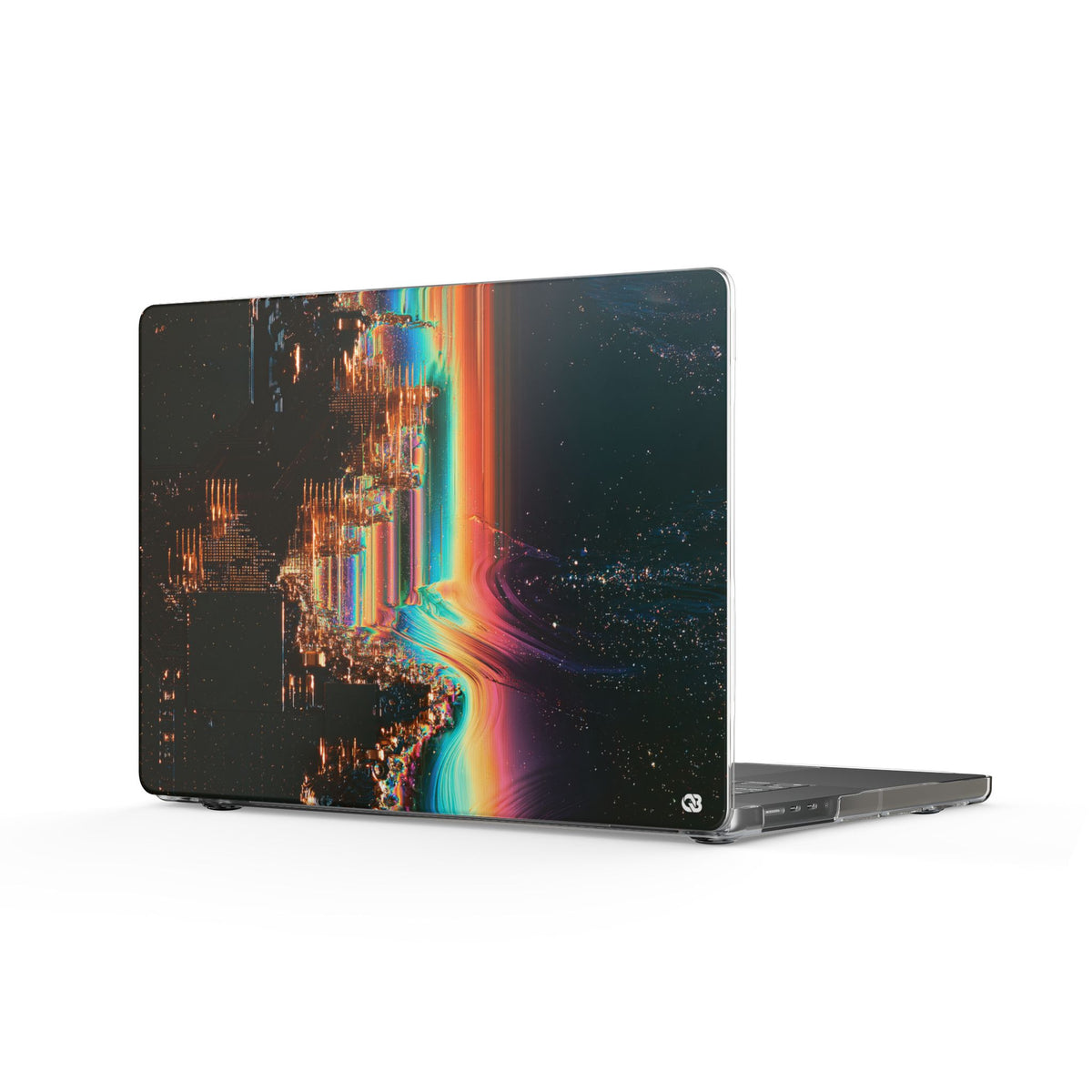 Prismatic Circuit · Clear Hard Case for MacBook · Black