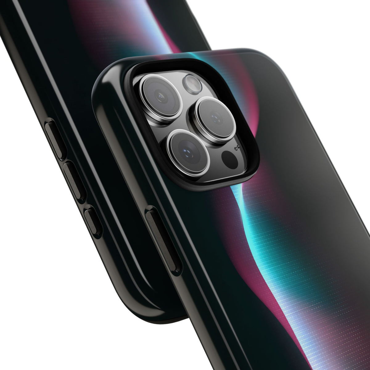 Neon Pixel Flow · Tough Phone Case for iPhone · Black