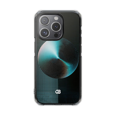Blue Impact MagSafe Phone Case for iPhone - Cyan Vector Sphere