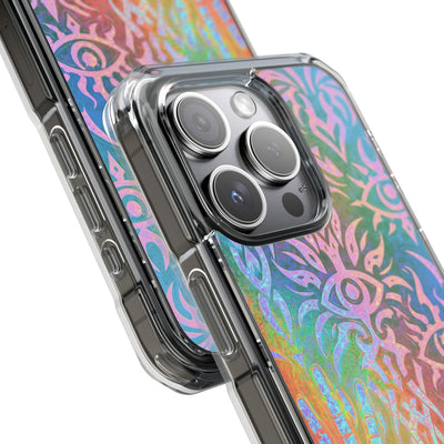Chromatic Mystic Sigil · Clear Impact Magnetic Phone Case for iPhone · Blue