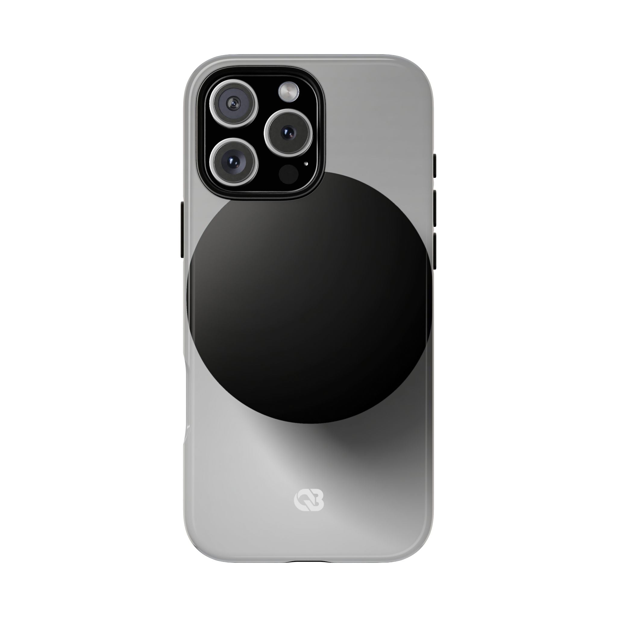 Grey Tough Phone Case for iPhone - Matte Onyx Sphere