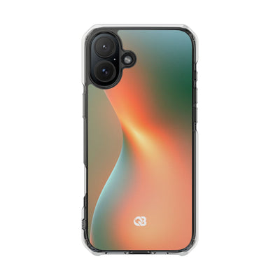 Radiant Contour · Clear Impact Magnetic Phone Case for iPhone · Orange