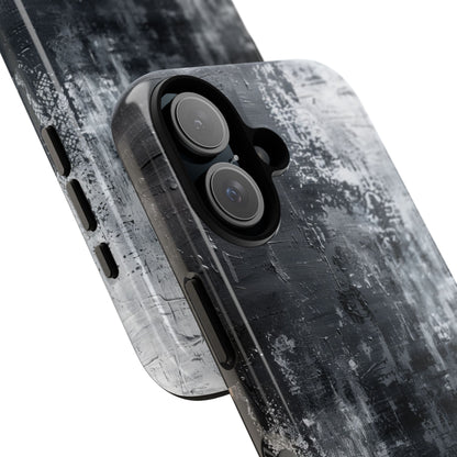 Textured Blackscape iPhone 16 Case - Tough