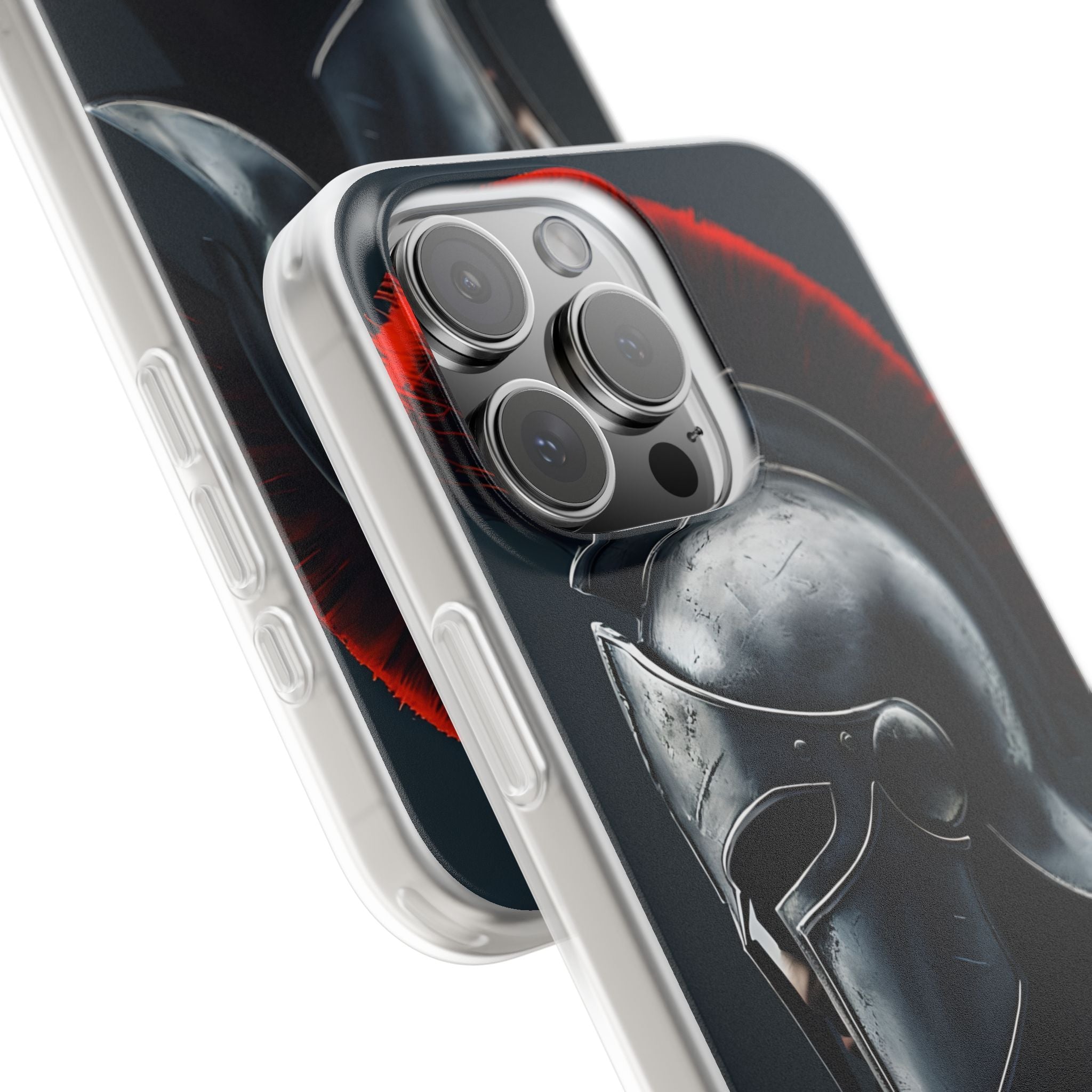 Hopeinen Centurion iPhone 16 Pro Max -pehmeä suojakotelo