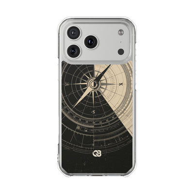 Beige Impact MagSafe Phone Case for iPhone - Obsidian Nautical Blueprint