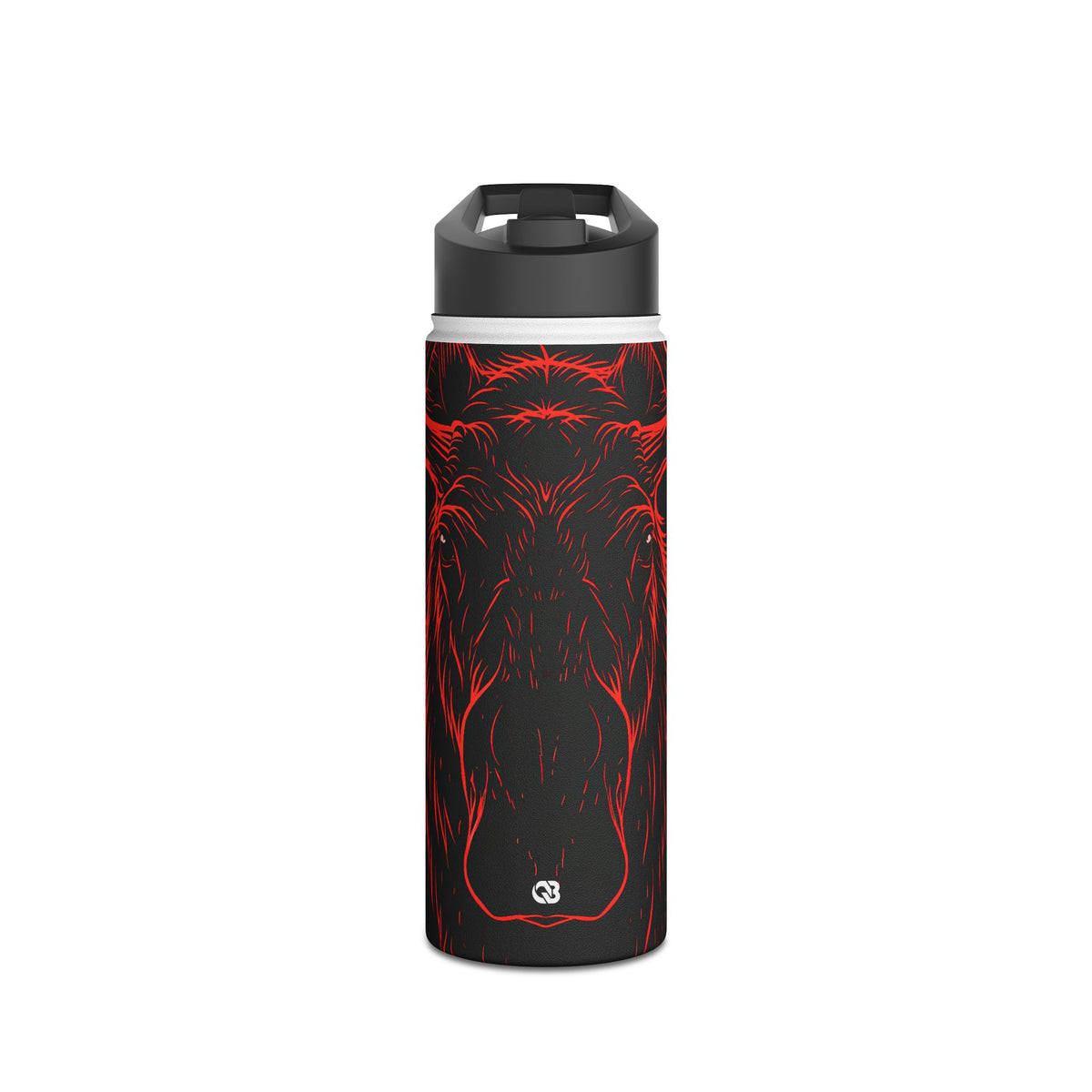 Nordic Moose Contour · Insulated Water Bottle · Red