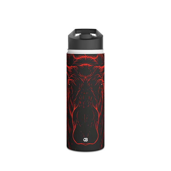 Nordic Moose Contour · Insulated Water Bottle · Red