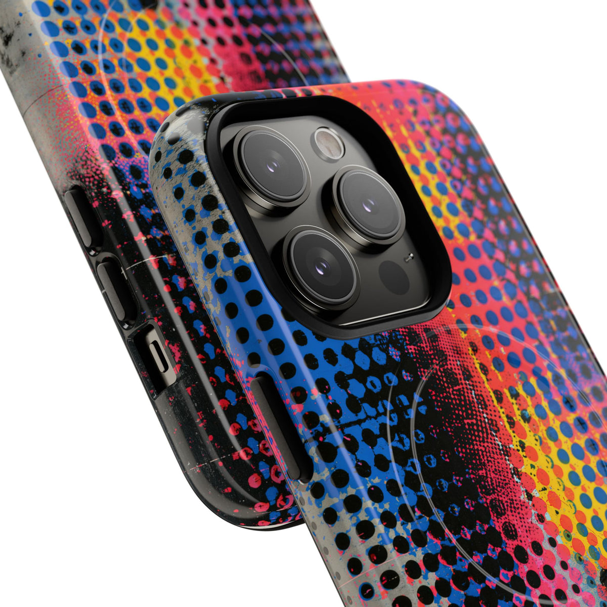 Chromatic Halftone Grid · Tough 2.0 Magnetic Phone Case for iPhone · Blue