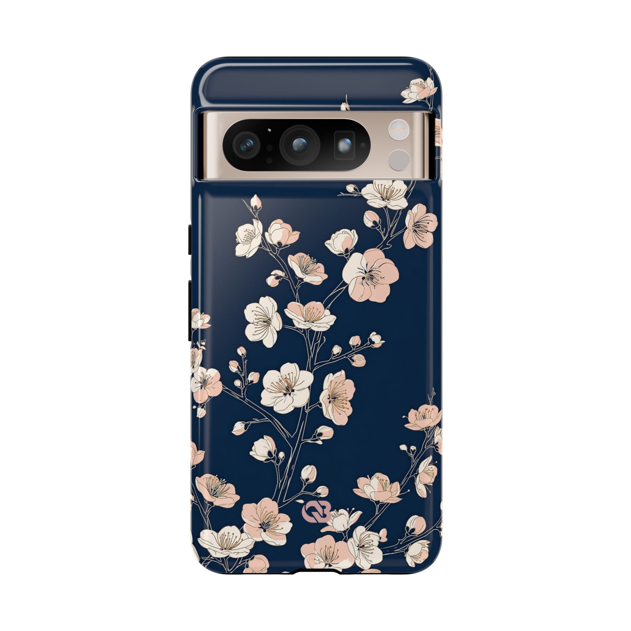 Blue Tough Phone Case for Google Pixel - Midnight Peach Sakura
