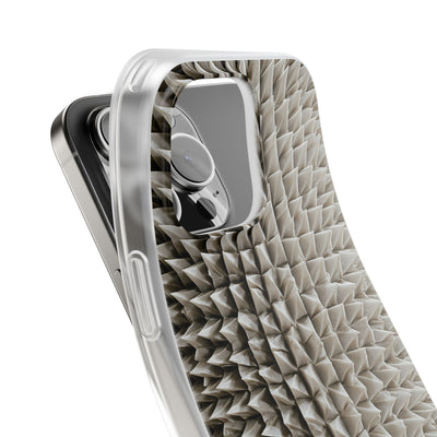 Beige Lite Phone Case for iPhone - Bone Spiked Grid