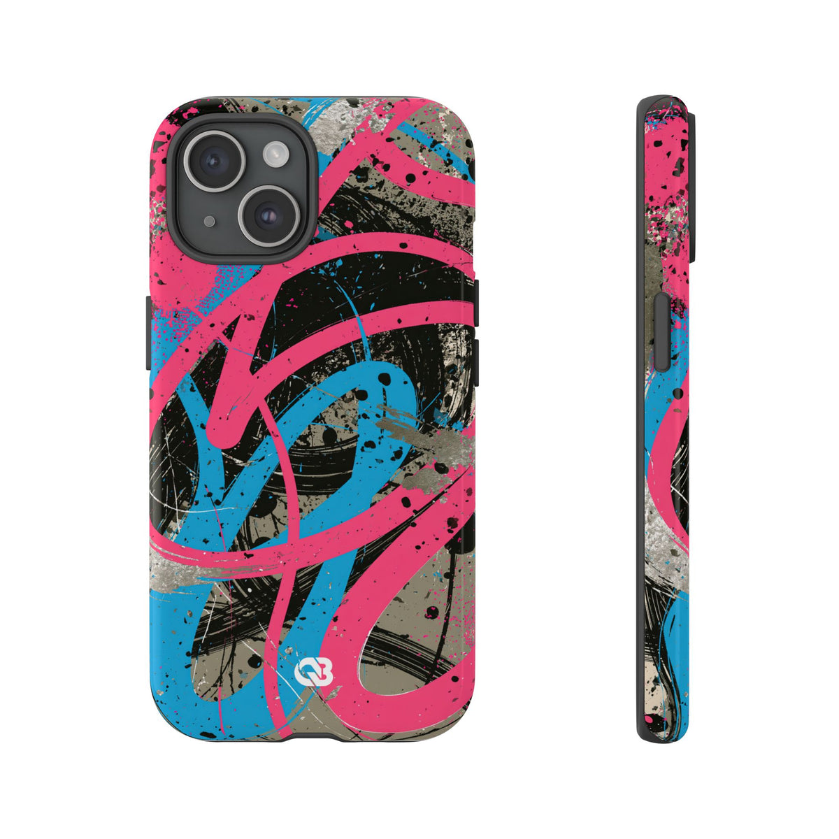 Cyber Splatter Flow · Tough Phone Case for iPhone · Pink