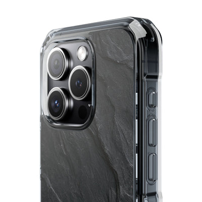 Dark Slate Strata · Clear Impact Magnetic Phone Case for iPhone ·  Black