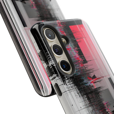 Black Tough Phone Case for Samsung - Crimson Data Leak