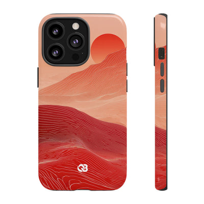 Crimson Dune Horizon · Tough Phone Case for iPhone · Red