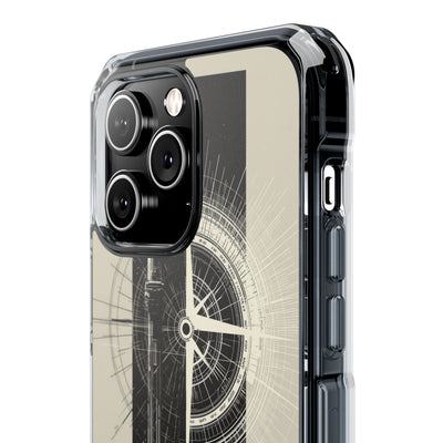 Beige Impact MagSafe Phone Case for iPhone - Zenith Vector Spire