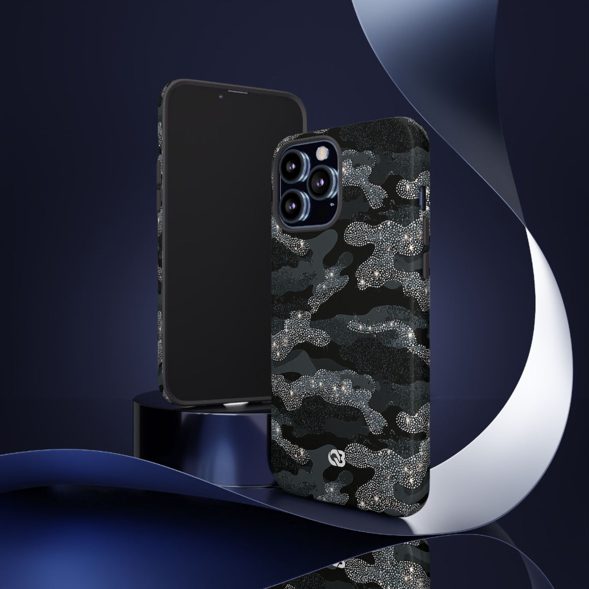 Glitter Shadow Camo · Tough Phone Case for iPhone · Black