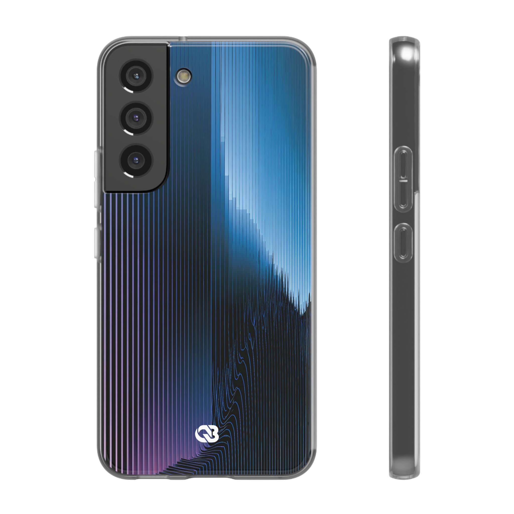 Blue Lite Phone Case for Samsung - Indigo Distortion Wave