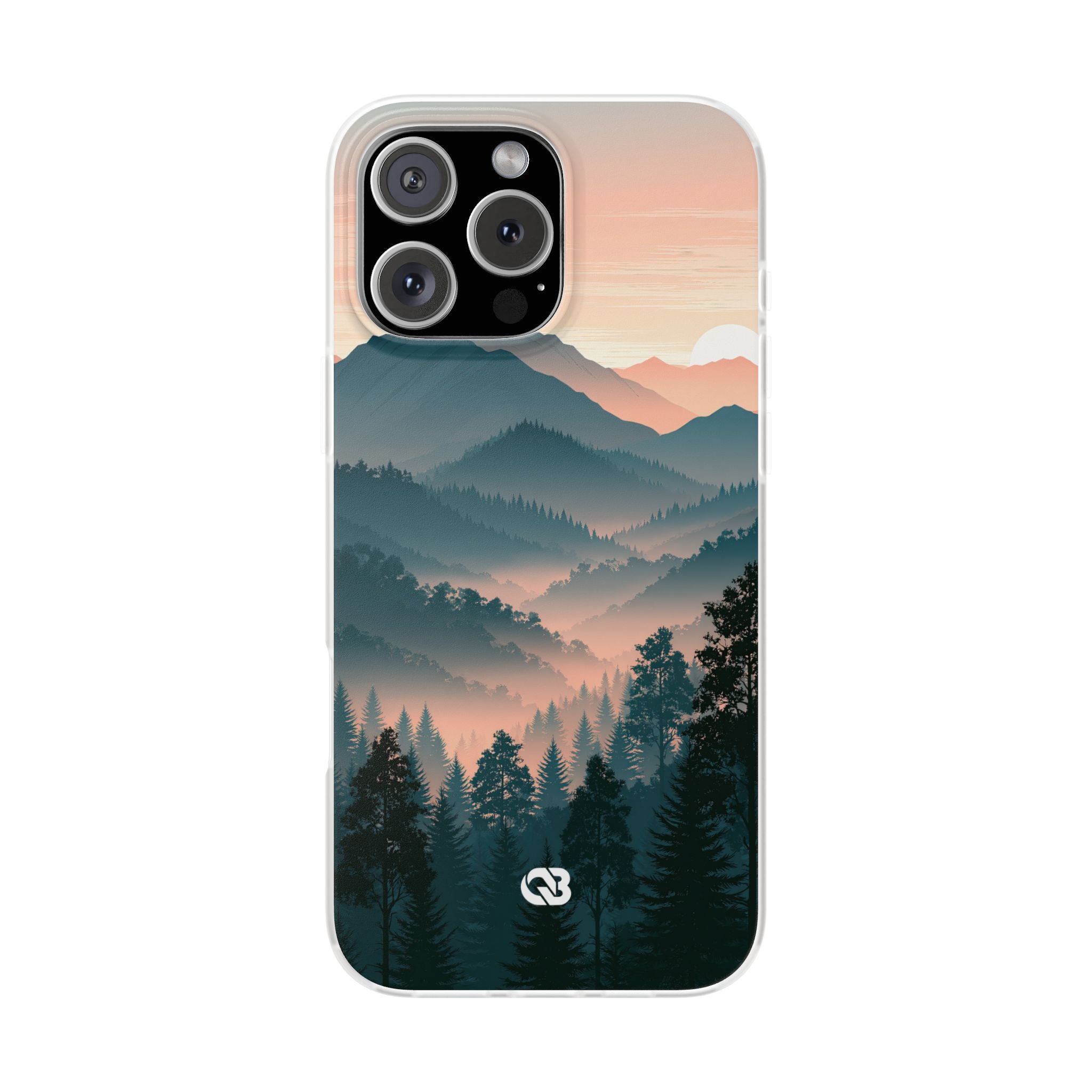 Teal Lite Phone Case for iPhone - Alpine Teal Horizon