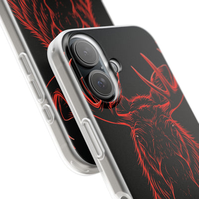 Crimson Horizon Moose · Lite Phone Case for iPhone ·  Black