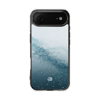 Teal Impact MagSafe Phone Case for iPhone - Cyan Vector Lattice