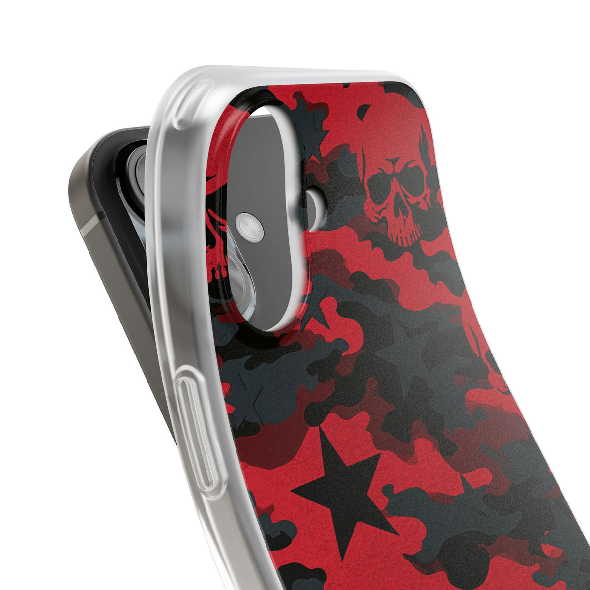 Crimson Skull Camo · Lite Phone Case for iPhone ·  Red