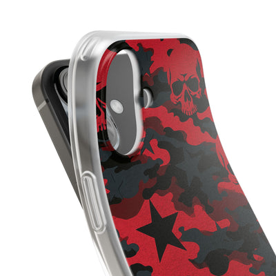 Crimson Skull Camo · Lite Phone Case for iPhone ·  Red