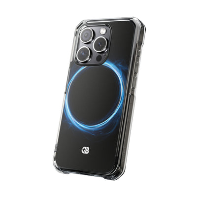 Luminous Corona · Clear Impact Magnetic Phone Case for iPhone · Blue