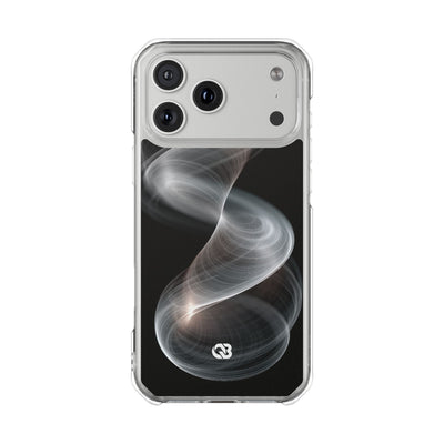 Luminous Vortex · Clear Impact Magnetic Phone Case for iPhone · Black