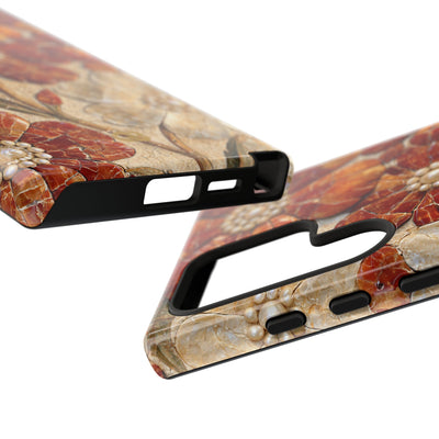 Carnelian Pearl Bloom · Tough Phone Case for Samsung · Orange