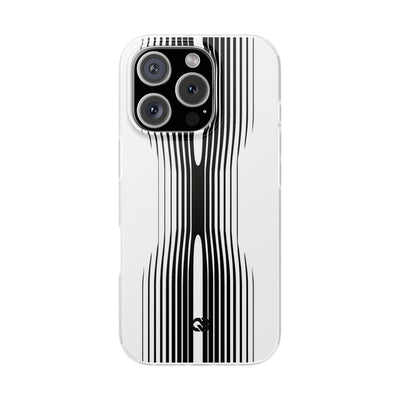 White Lite Phone Case for iPhone - Kinetic Mono Distortion