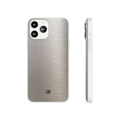 Brushed Silver Alloy · Lite Phone Case for iPhone ·  Silver