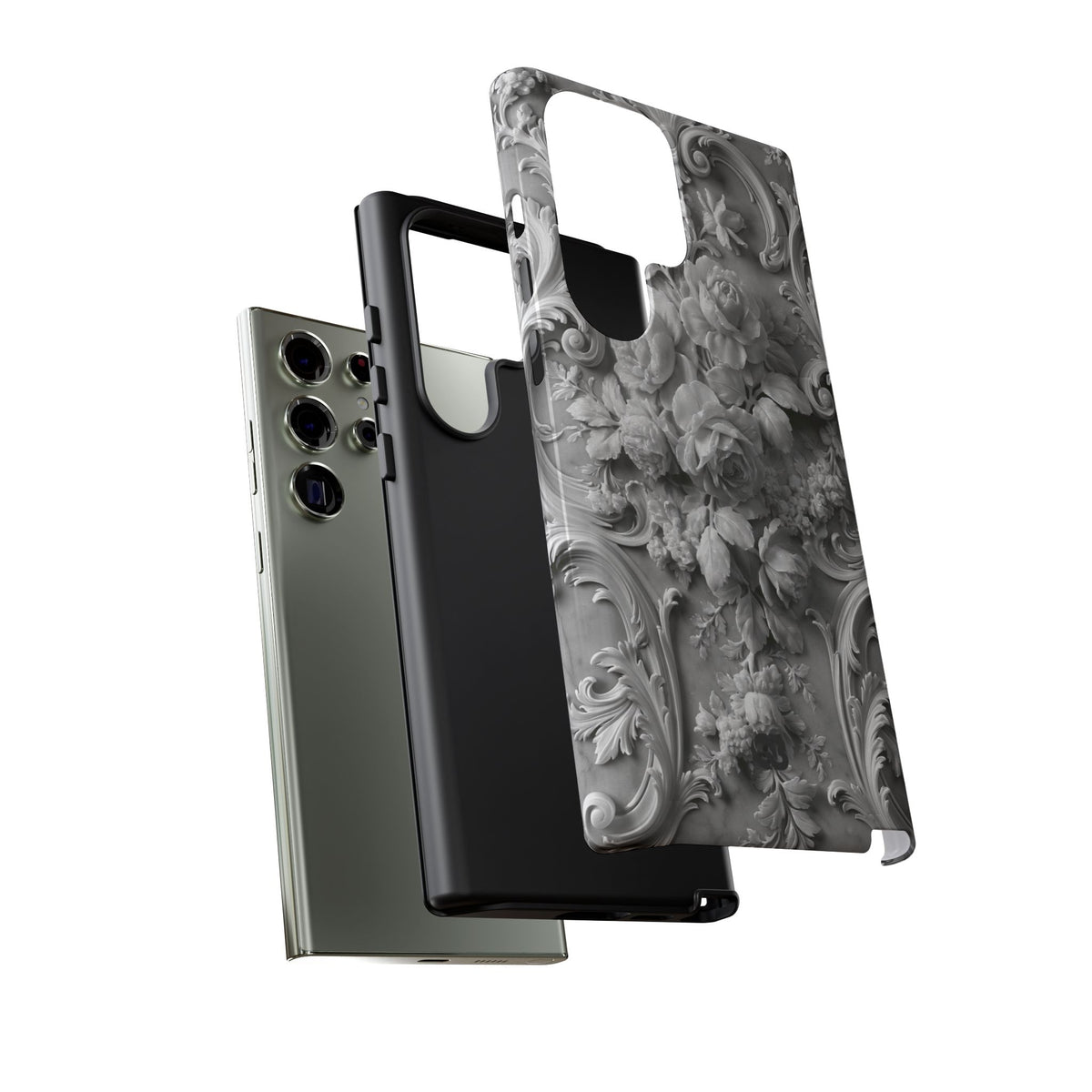 Rococo Marble Rose · Tough Phone Case for Samsung · White