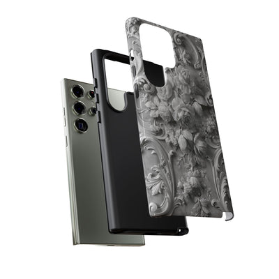 Rococo Marble Rose · Tough Phone Case for Samsung · White