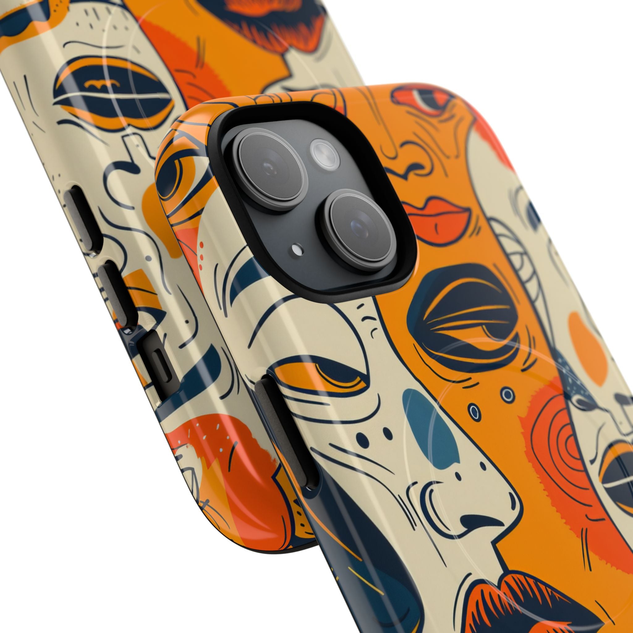 Tangled Faces Sunset iPhone 15 Case - Tough+