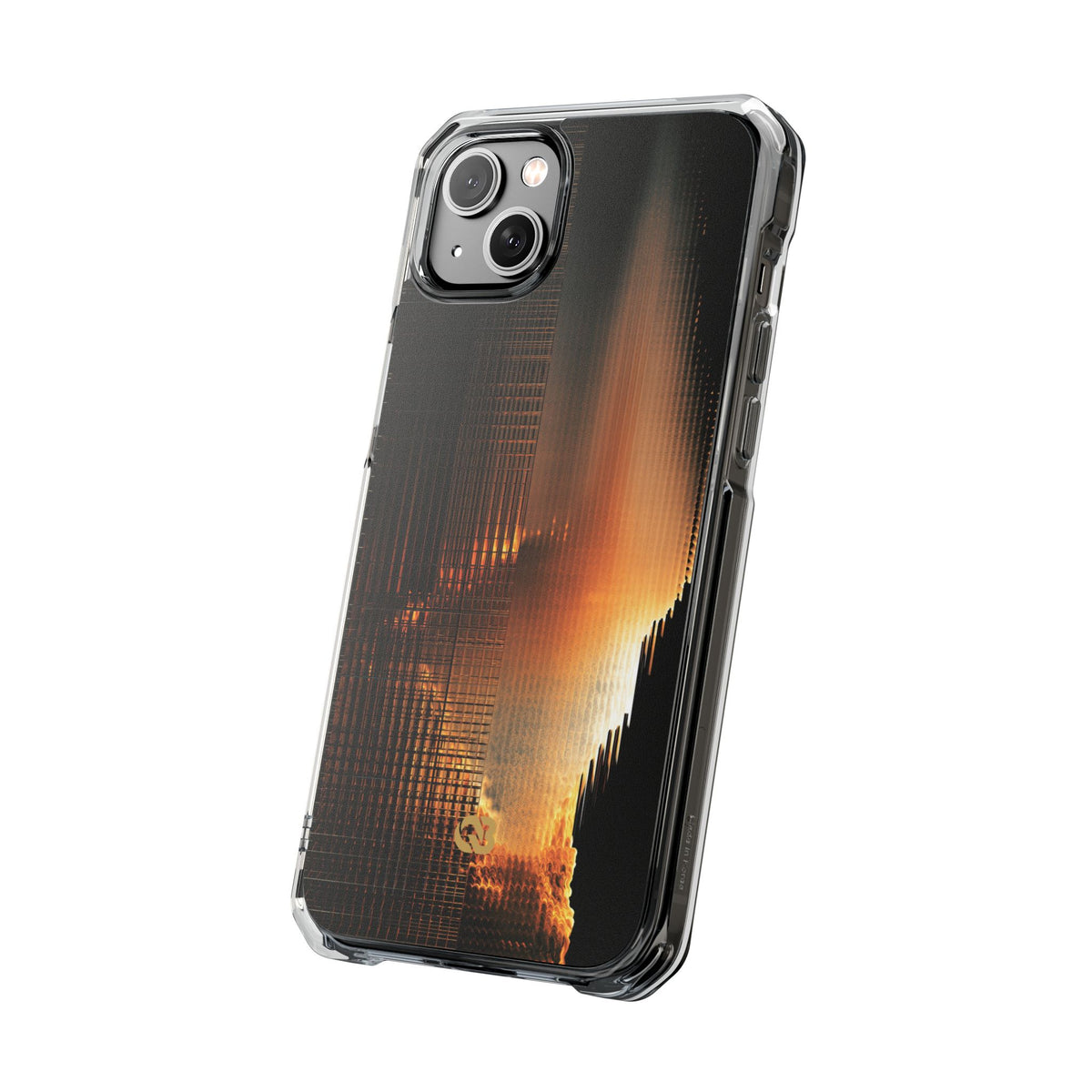 Luminous Grid · Clear Impact Magnetic Phone Case for iPhone · Black