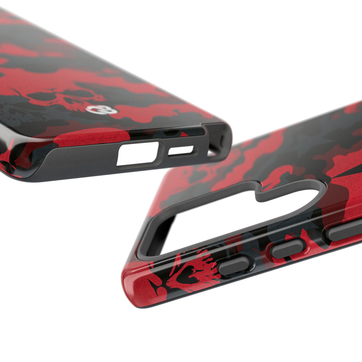 Crimson Skull Camo · Tough Phone Case for Samsung · Red