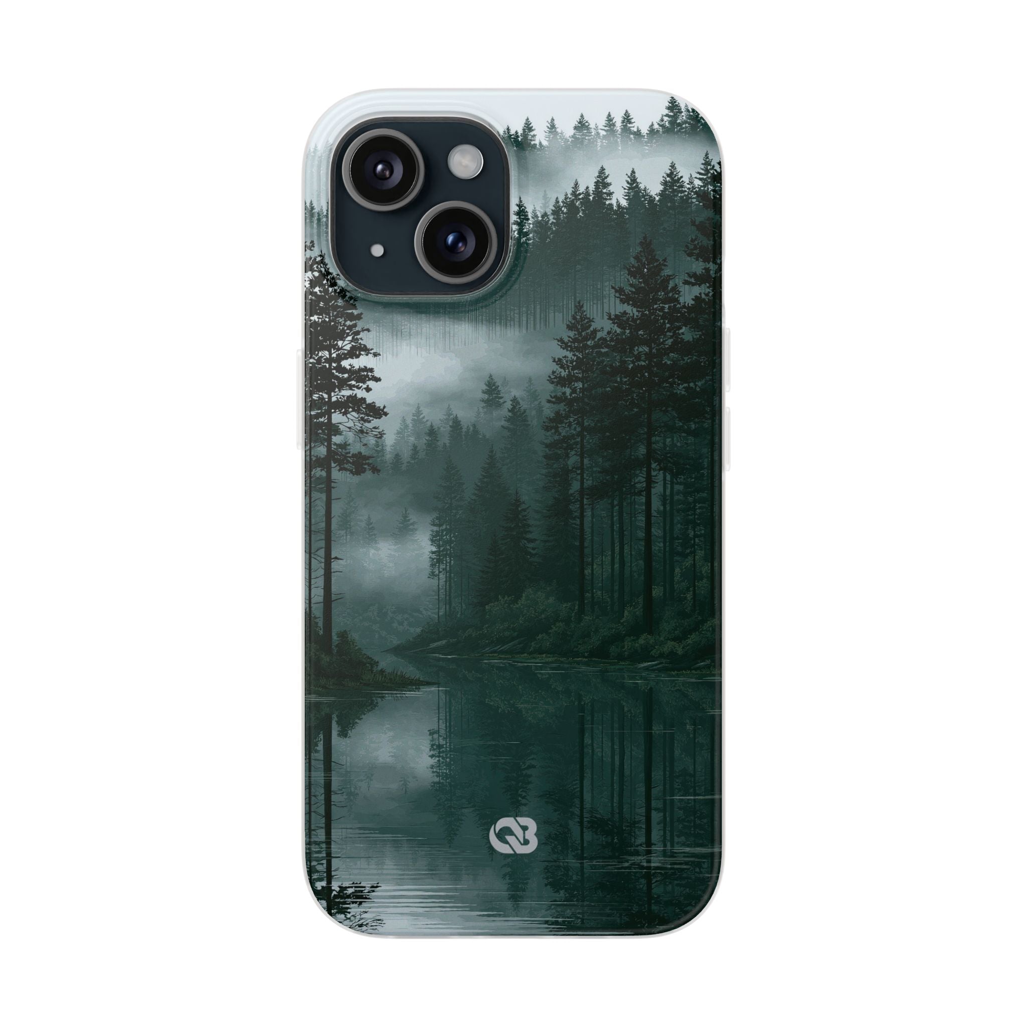 Green Lite Phone Case for iPhone - Misty Evergreen Mirror